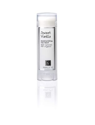 Nabila K Organic Lip Balm - Sweet Vanilla - Nourishing, Hydrating &amp; Soothing - Natural, Vegan, Petroleum-Free - 0.15 oz