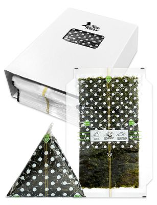 100 sheets Nice witch&#39;s Seaweed Wrappers for Triangle Rice Ball - Korean Gimbap Nori, Onigiri Sheets for Easy Homemade Cooking