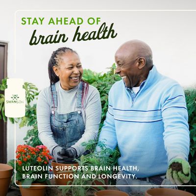 Swanson Luteolin Complex w/Rutin - Brain Support Supplement Promoting Memory, & Cognitive Health - Natural Formula to Help Maintain Nervous System - (30 Veggie Capsules)