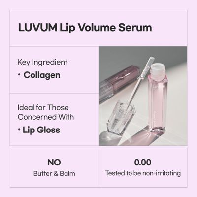 Luvum Volume Lip Serum, Lip plumper gloss, Collagen Lip Balm, 0.14 fl. oz