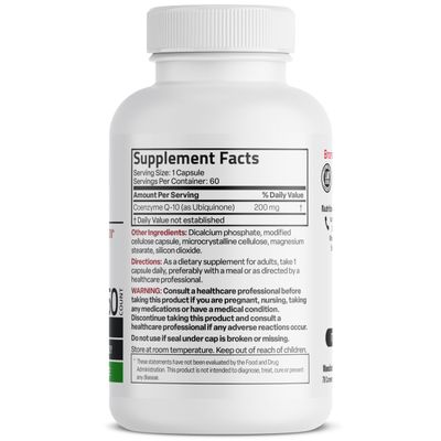 Bronson CoQ10 200 MG High Potency Cellular Energy Production, 60 Vegetarian Capsules