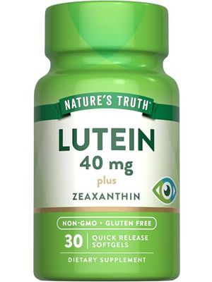 Nature&#39;s Truth Lutein and Zeaxanthin Supplement | 40mg | 30 Softgels | Non-GMO &amp; Gluten Free