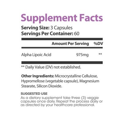 Lumen Naturals ALA for Women - 975mg Per Serving - 180 Count - 60 Servings