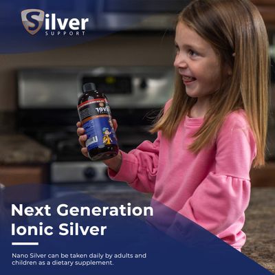 Purified Ionic Silver Technology Liquid Immune Booster for Kids, Pets &amp; Adults Enhances Wellness