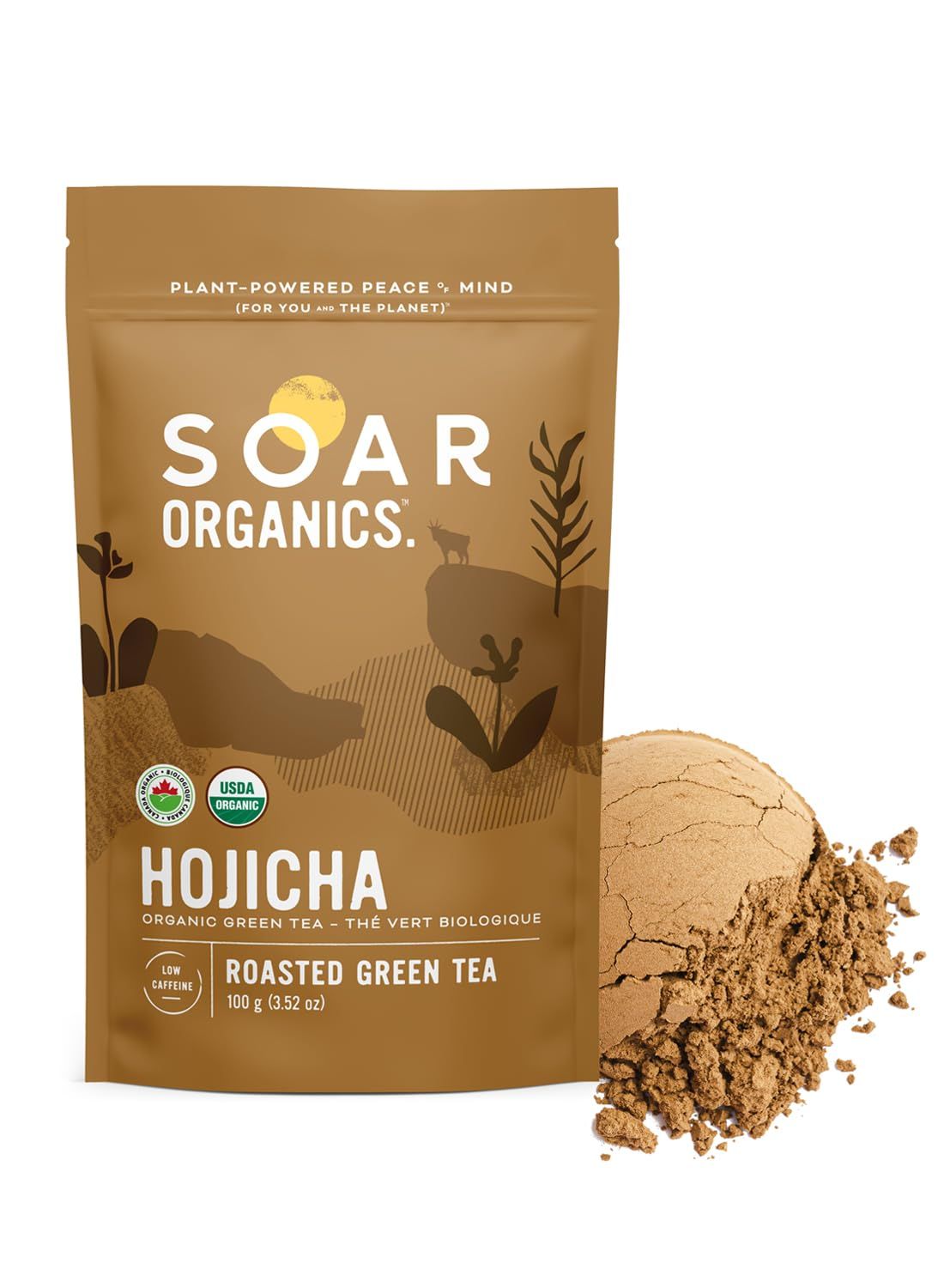 Soar Organics - Hojicha Powder - Authentic Japanese Origin (3.52 oz)