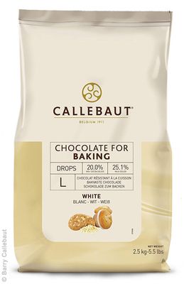 Belgian Callebaut Chocolate Chunks White - For Baking Use 2.5kg