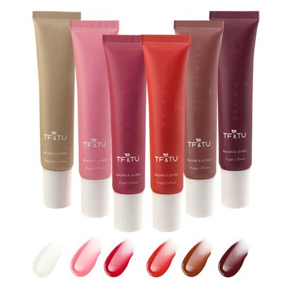 6 Colors Glossy Lip Butter Balm, Tinted Lip Butter Balm for Hydration, Clear Jelly Tint Lip Stain, High Shiny Finish Lip Glow Oil, Natural Plumping Lip Tint for Instant Moisture and Soothing Lip Care
