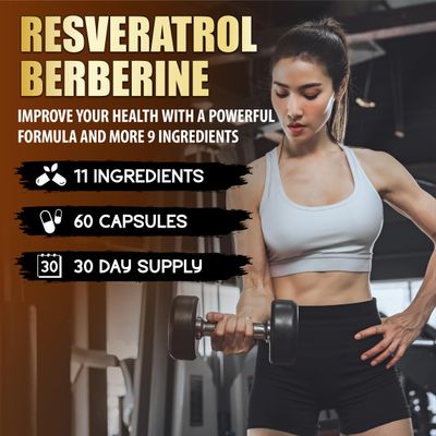 BMVINVOL Resveratrol Supplement | Berberine, Quercetin, Grape, N-Acetyl Cysteine NAD Supplement for Antioxidant &amp; Anti-Aging Support