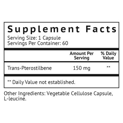 VitaMonk Pterostilbene 150mg Capsules No Artificial Fillers - Soy Free Trans-Pterostilbene Supplement which Promotes Healthy Aging and Longevity - 60 Veggie-Caps - Improved Resveratrol