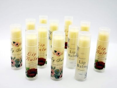 ZZYBIA Assorted Clear Vinyl Lip Balm Label Sticker for Lip Balm Tube Container 60pcs