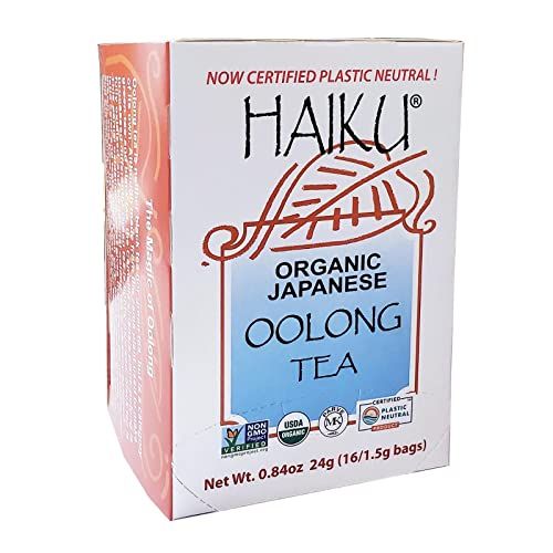 Haiku Organic Japanese Oolong Tea, Kosher, Non-GMO 16 Teabags (1 box)