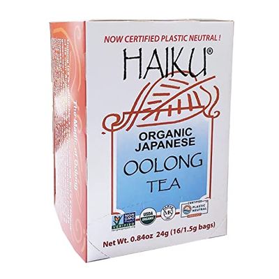 Haiku Organic Japanese Oolong Tea, Kosher, Non-GMO 16 Teabags (1 box)