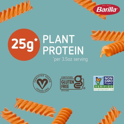 Barilla Red Lentil Rotini Pasta, 8.8 oz (Pack of 10) - Vegan, Gluten Free, Non GMO &amp; Kosher - Made with Plant Based Protein