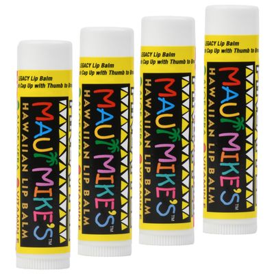 MAUI MIKE&#39;S Lip Balm in Pineapple (4 pack). Vitamin E, Aloe Vera and Beeswax. Best Lip Balm for Chapped Lips. Best Tasting and Moisturizing. Take your Lips on a Hawaiian Vacation.