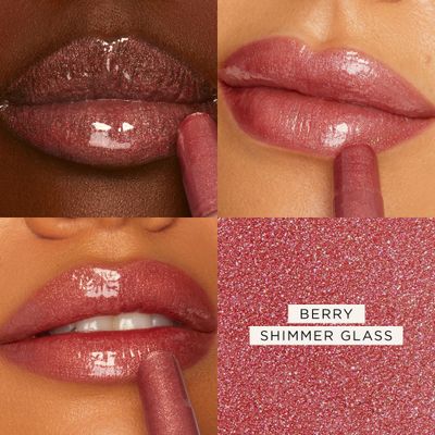 tarte maracuja juicy shimmer glass lip plump - berry shimmer glass - full size
