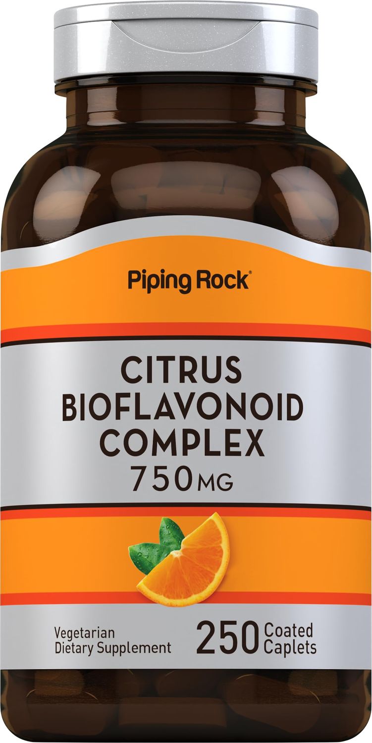 Piping Rock Citrus Bioflavonoid Complex Supplement | 750 mg | 250 Caplets | Vegetarian, Non-GMO, Gluten Free