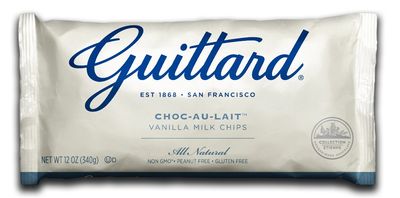 Guittard Chocolate Chips, Choco-au-Lait Milk Vanilla, 12 Ounce (Pack of 12)