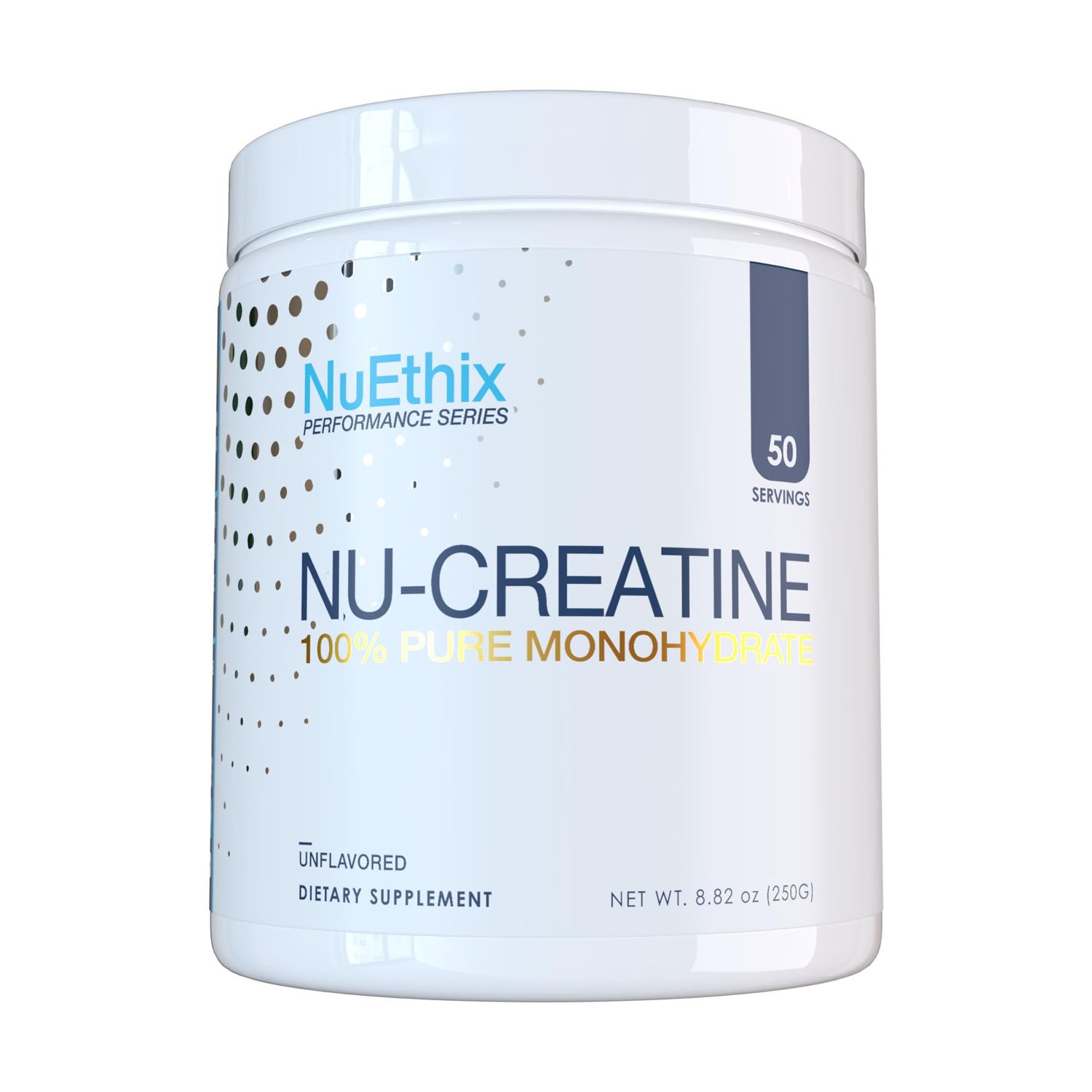 Nu-Creatine Pure Monohydrate to Support Muscle Growth &amp; Recovery - Supports Cognitive Function - Maximize Your Performance and Workout - 5g per Serving - 50 Servings