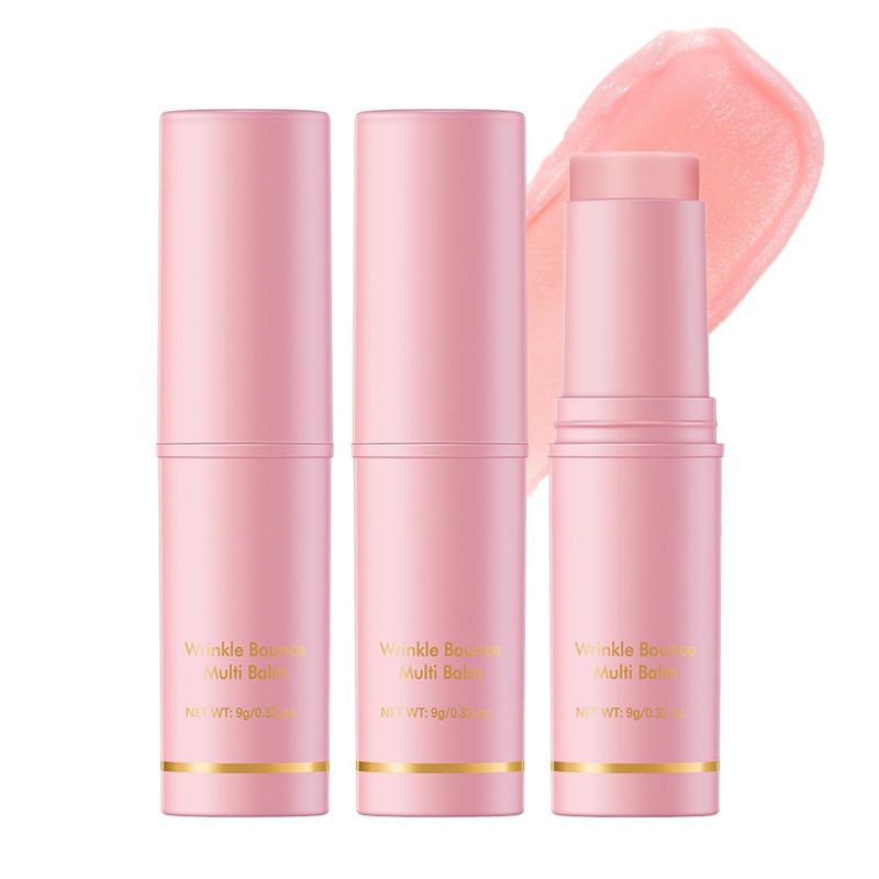 2Pcs Hydrating Multi Eye &amp; Lip Balm Firming Under Eye Balm Stick Make Up Base, Reduce Wrinkle Vegan &amp; Cruelty-Free