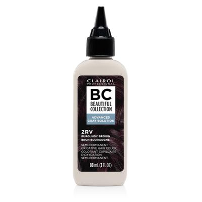 Clairol Professional Beautiful Collection Advanced Gray Solutions, 2RV Burgundy Brown, 3 oz. - Packaging May Vary