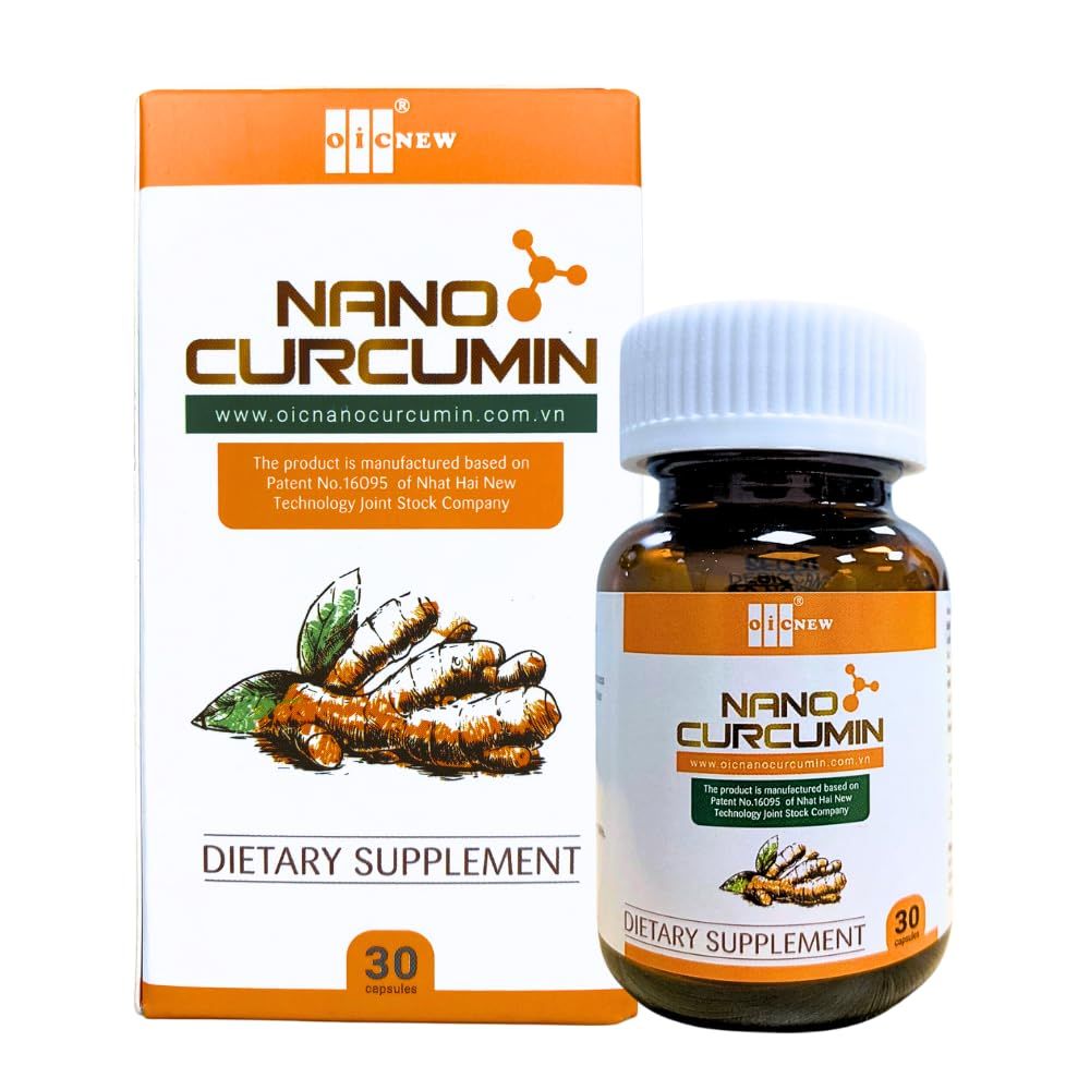 OIC NEW Nano Curcumin - 30 Capsules - Nano Technology Increases Absorption Up to 99.9, Promotes Digestive System, Relieves Gastric and Beautifies The Skin