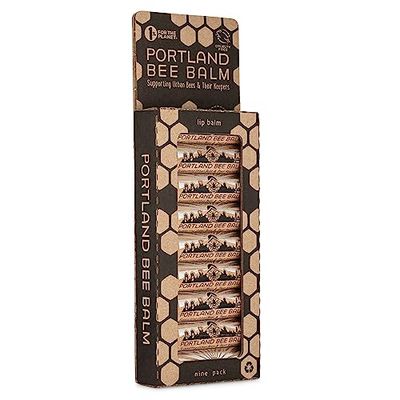 Portland Bee Balm Solar Eclipse All Natural Handmade Beeswax Based SPF 15 Lip Balm, 9 Count
