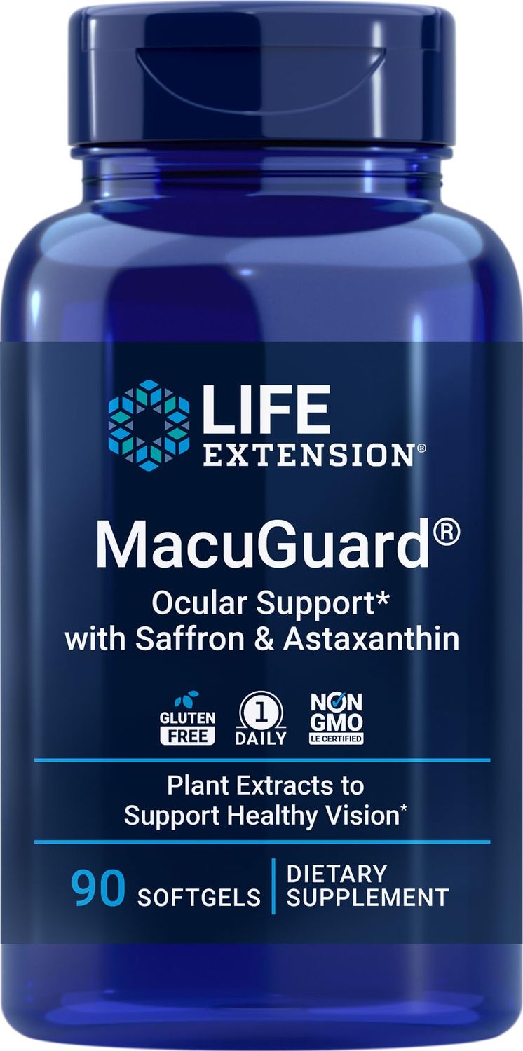 Life Extension MacuGuard Ocular Support 90 softgels with Saffron &amp; Astaxanthin