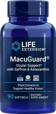 Life Extension MacuGuard Ocular Support 90 softgels with Saffron &amp; Astaxanthin