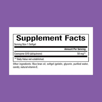 Natural Factors Coenzyme Q10 50 mg, Natural Coenzyme Q10 Supplement for Energy, Heart and Cognitive Support, 60 Softgels