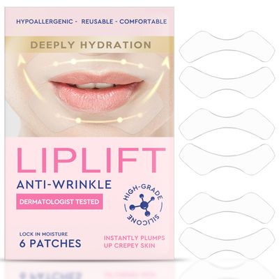 SudopoABAB Anti Wrinkle Patches for Lip, Overnight Smoothing Wrinkles - Anti-Wrinkle Silicone Facial Patch-es for Lip, Fine Lines Wrinkle Pa-tches for Smile Line &amp; Li-p Area