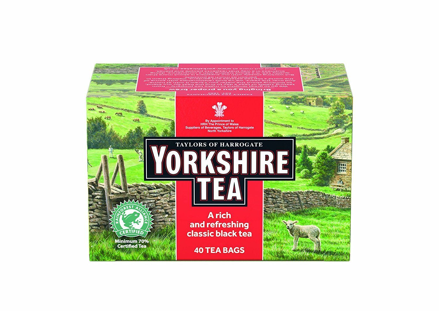 Taylors of Harrogate Yorkshire Red, 40 Teabags, (Pack of 6)