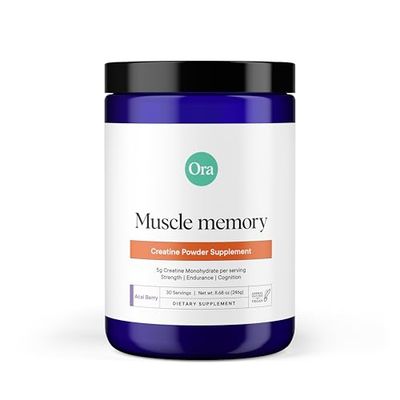 Ora Organic Creatine Monohydrate Powder - German-Sourced Creavitalis for Strength, elevATP for Energy, D-Ribose &amp; Taurine for Recovery - Creatine for Women &amp; Men - Acai Berry Flavor, 30 Servings