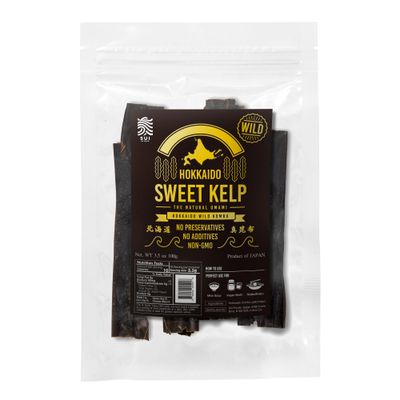 Hokkaido Sweet Kelp, Natural Umami, Wild Kombu from Hokkaido | No preservatives, No additives, Non-GMO | 3.5oz (100g) by SUI of Tokyo