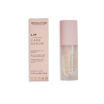 Makeup Revolution Rehab Overnight Lip Mask Serum, Nourishes, Hydrates &amp; Moisturizes Lips, Vegan &amp; Cruelty-Free, 0.15fl.oz/4.6ml