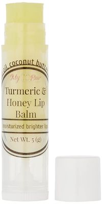MyKBar All natural Turmeric and Honey Lip Balm | Lip lightener| Smokers lips |Dark lips