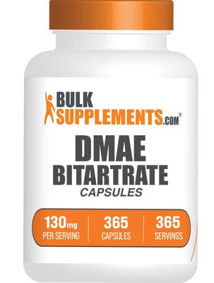 BulkSupplements.com DMAE Bitartrate Capsules - Dimethylaminoethanol Bitartrate, DMAE Supplement - Gluten Free, 1 DMAE Capsule per Serving, 365 Capsules (Pack of 1)