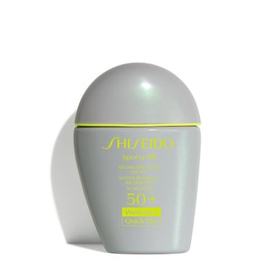 Shiseido Sports BB Cream SPF 50 Sunscreen, Medium - 30 mL - Quick-Dry, Non-Sticky Formula for Natural, All Day Finish - Perspiration, Water &amp; Transfer Resistant - Non-Comedogenic