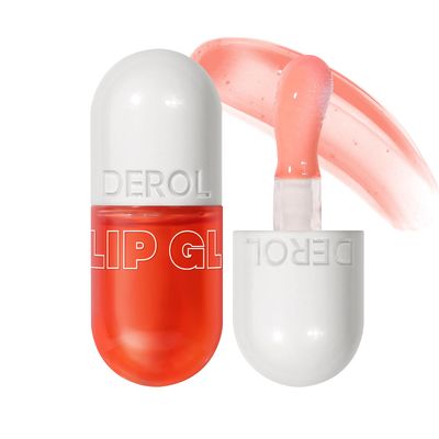 Honeyouth Lip Plumper Raspberry (0.19 Fl. Oz.) Lip Gloss Natural Lip Oil 2in1 Lip Care Serum for Beautiful Fuller-Looking Lips, Hydrating &amp; Reduce Fine Lines,Grapefruit