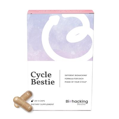 Biohacking Bestie Cycle Bestie - Hormone Balance Supplements for Women, Vitamins for Hormonal Support, Helps with Cycle Regularity, Vegan Friendly, Phase Specific Supplement Packs - 28 Capsules