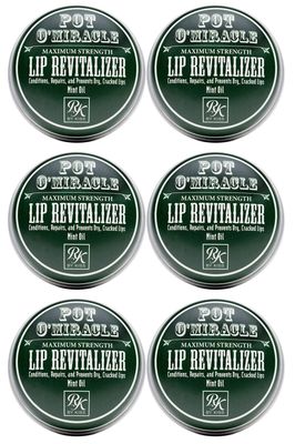 Ruby Kisses Pot O&#39; Miracle Maximum Strength Lip Revitalizer Lip Balm (Mint-6 Pack)