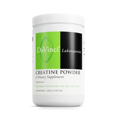 DAVINCI LABS Creatine Powder - Amino Acid Drink Mix Powder for Muscle &amp; Brain Health - Vegetarian, Gluten-Free &amp; Soy-Free - Unflavored, 90 Servings