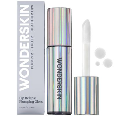Wonderskin Lip Relapse Plumping Gloss - Lip Plumper Gloss for Fuller-Looking Lips with Hydrating, Non-Sticky, High-Shine Finish