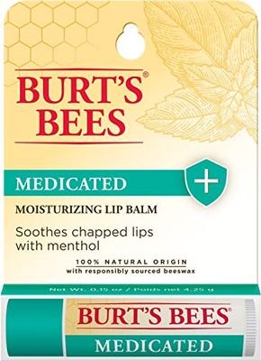 Burts Bees Medicated Moisturizing Lip Balm Blister by Burts Bees for Unisex - 0.15 oz Lip Balm (I0082797)