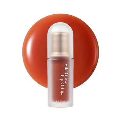 AXIS-Y Vita Glow Lip Oil with Vitamin E &amp; Ceramide - Nourishing &amp; Revitalizing Dry, Chapped Lips with Long Lasting Moisturization - Vegan Korean Skin Care Lip Treatment - 0.13 fl. oz. (Cozy Fig)