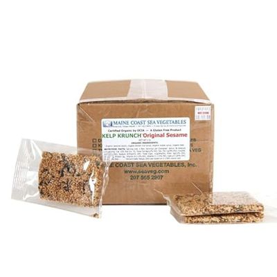 Maine Coast Sea Vegetables Kelp Krunch Original Sesame Bars | Organic Sesame Seed Snacks | Crunchy Seed Bars w/ Wild-Harvested Kelp | Gluten-Free, Dairy-Free, Vegan | Wrapped (not labeled) - 2 LB Pack