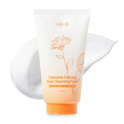 NEAF NEAF Calendula Calming Deep Cleansing Foam 150ml, A mild acne-clearing foam with calendula extract and BHA, gently removing impurities.