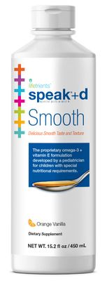 Lifetrients - SpeakD Smooth - Orange Vanilla - 15.2 oz - Pediatrician Formulated to Support Children with Special Nutritional Requirements - Omega-3 &amp; Vitamins Es, K&#39;s &amp; D