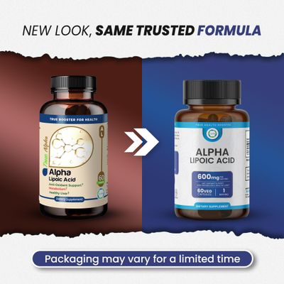 TrueMed Alpha Lipoic Acid 600mg High Potency Antioxidant Supplement for Energy Production, Cellular Health, Immune Support, Skin Health, Healthy Aging, and Metabolism Antioxidant 60 Capsules