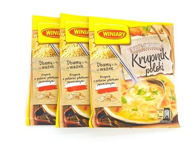 WINIARY Krupnik Polski SOUP pack of 3 (9 portions) Made in Poland