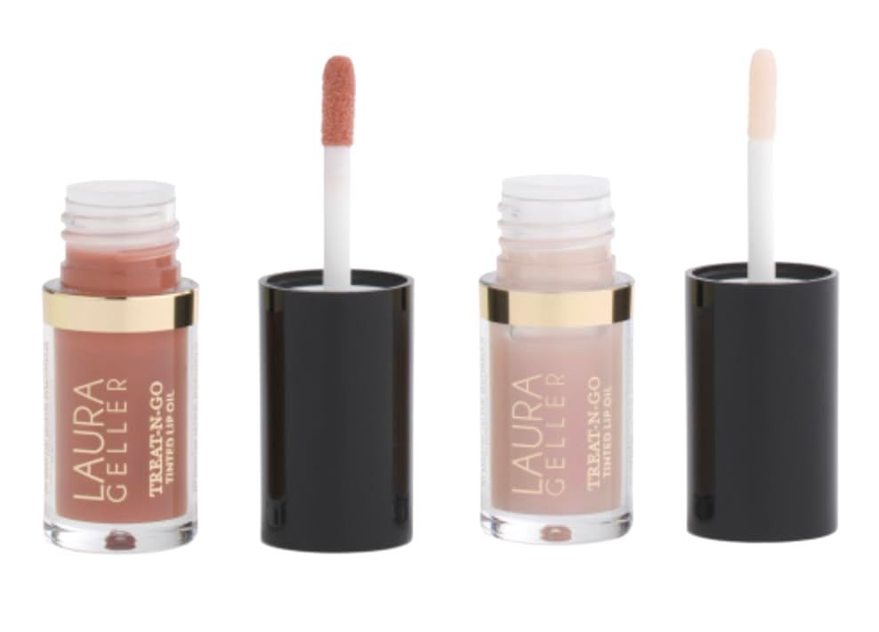 Laura Geller Treat-n-Go Non-Stick Hydrating Lip Oil DUO .11 fl oz Each - High Stakes &amp; A-Game